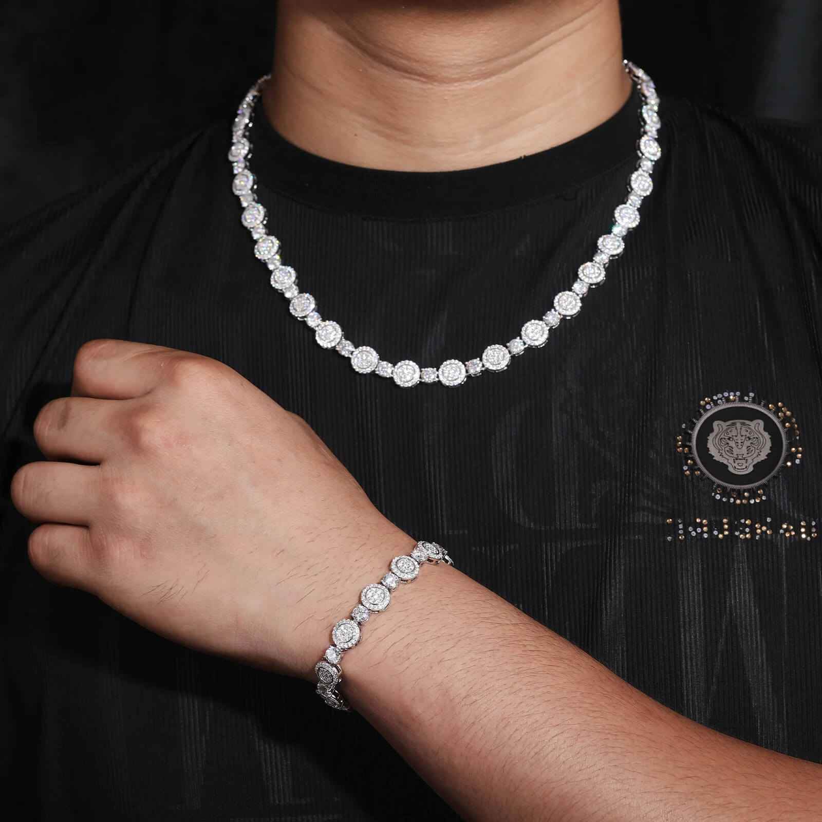 925 Iced Out Round Tennis Chain – CZ Edition - RIYOVA Jewelry