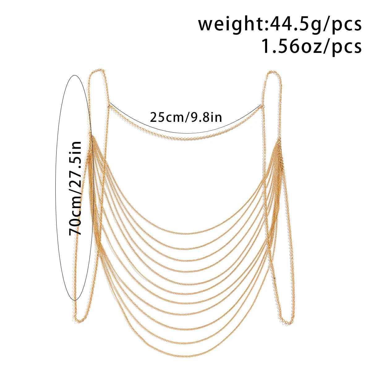 Diana Body Chain - RIYOVA Jewelry