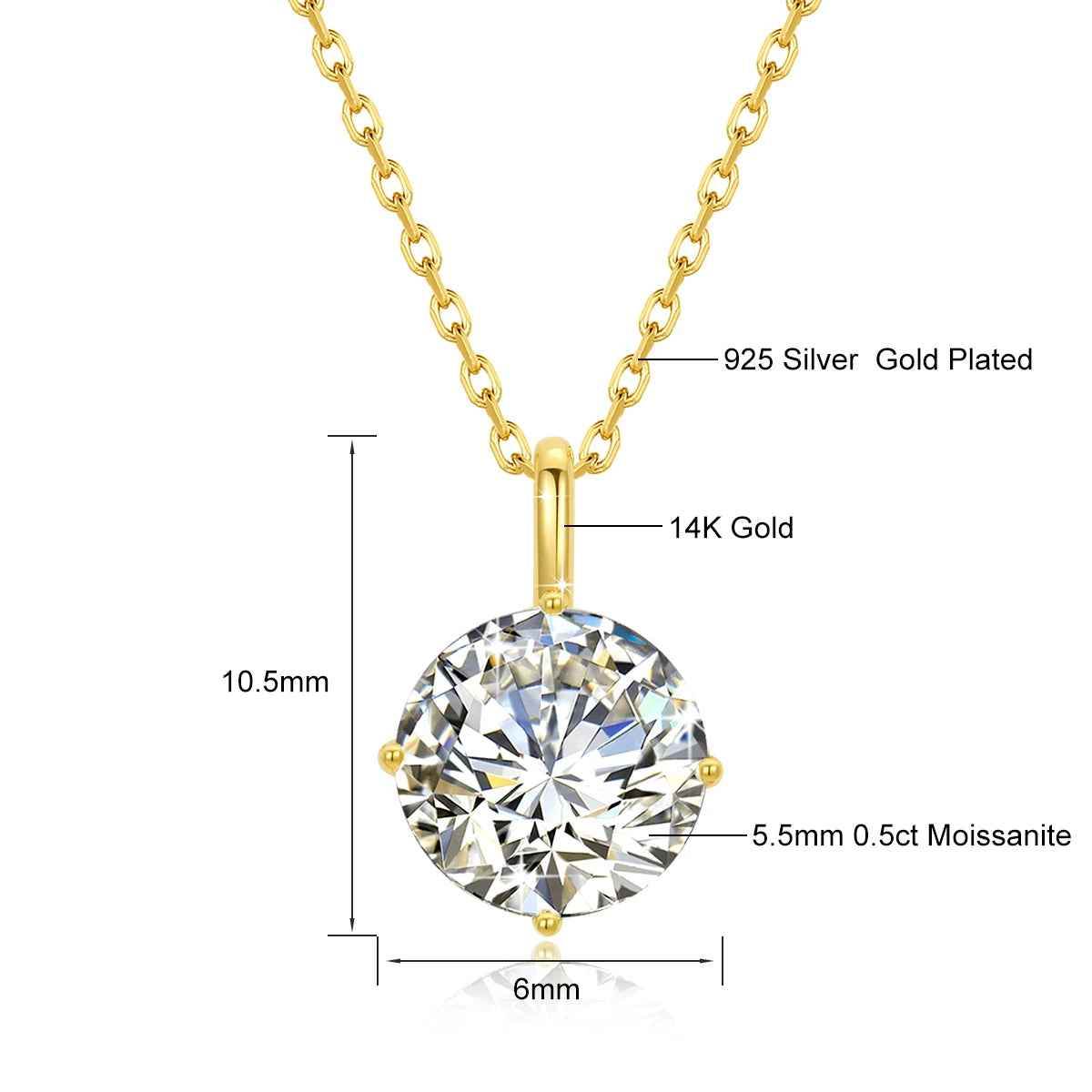 Rhea Moissanite Necklace - RIYOVA Jewelry