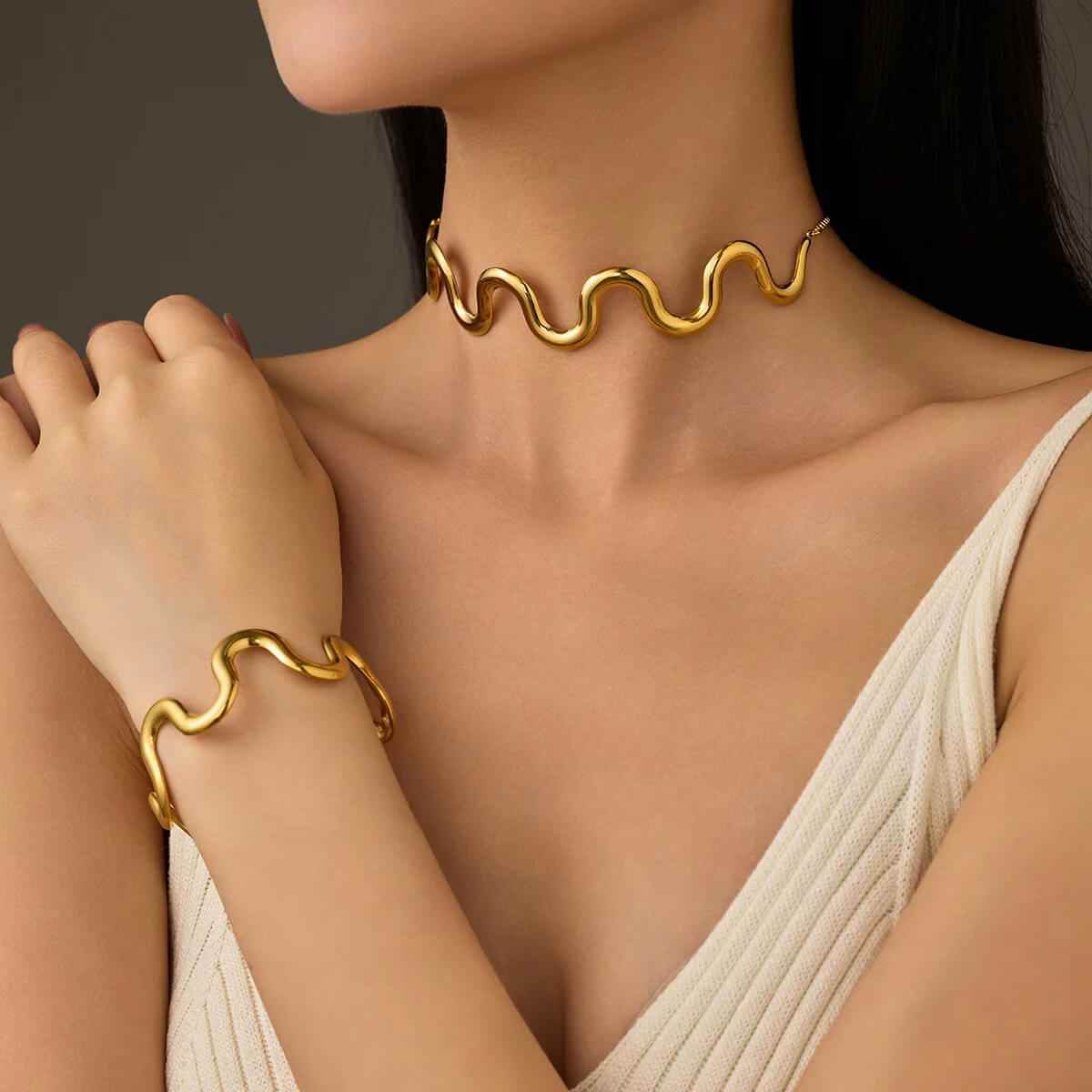 Marina Waves Choker - RIYOVA Jewelry