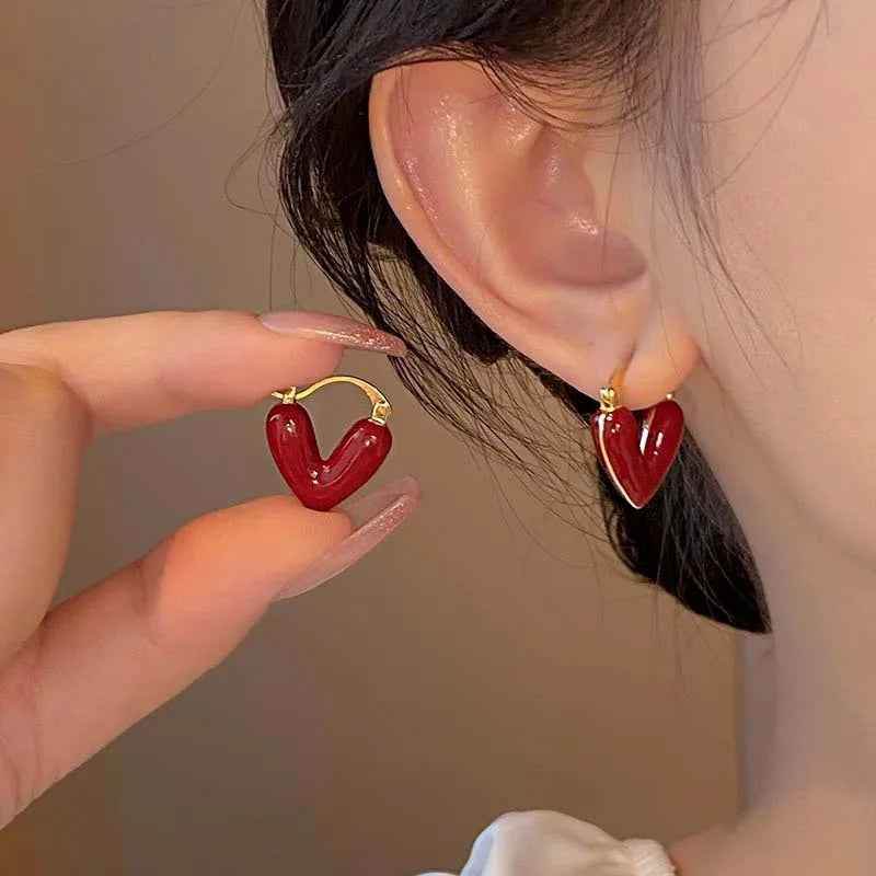 Antique Love Hearts Hoops - RIYOVA Jewelry
