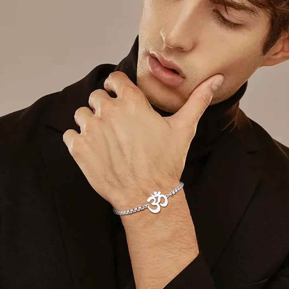 Om Shanti Om Bracelet - RIYOVA Jewelry