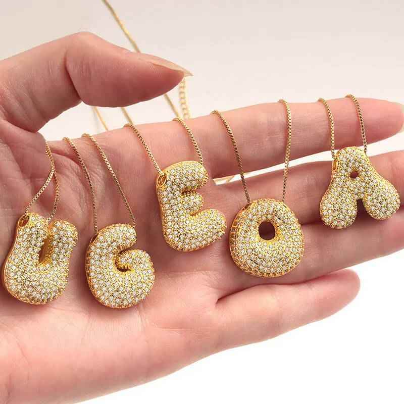 Sia Sparkling Initial Necklace - RIYOVA Jewelry