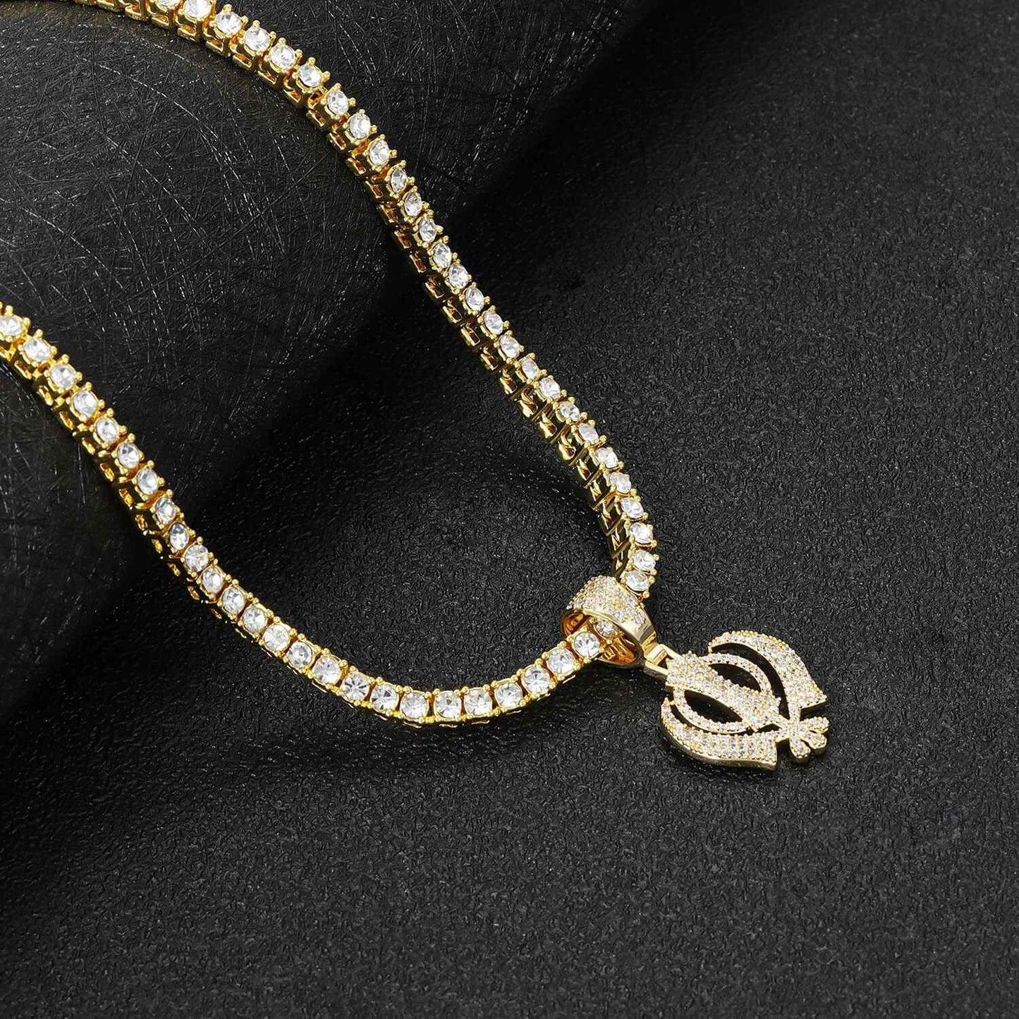 Radiance Khanda Zirconia Necklace - RIYOVA Jewelry