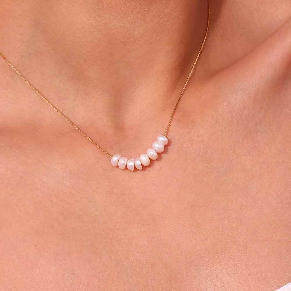 Zaria Pearl Necklace - RIYOVA Jewelry