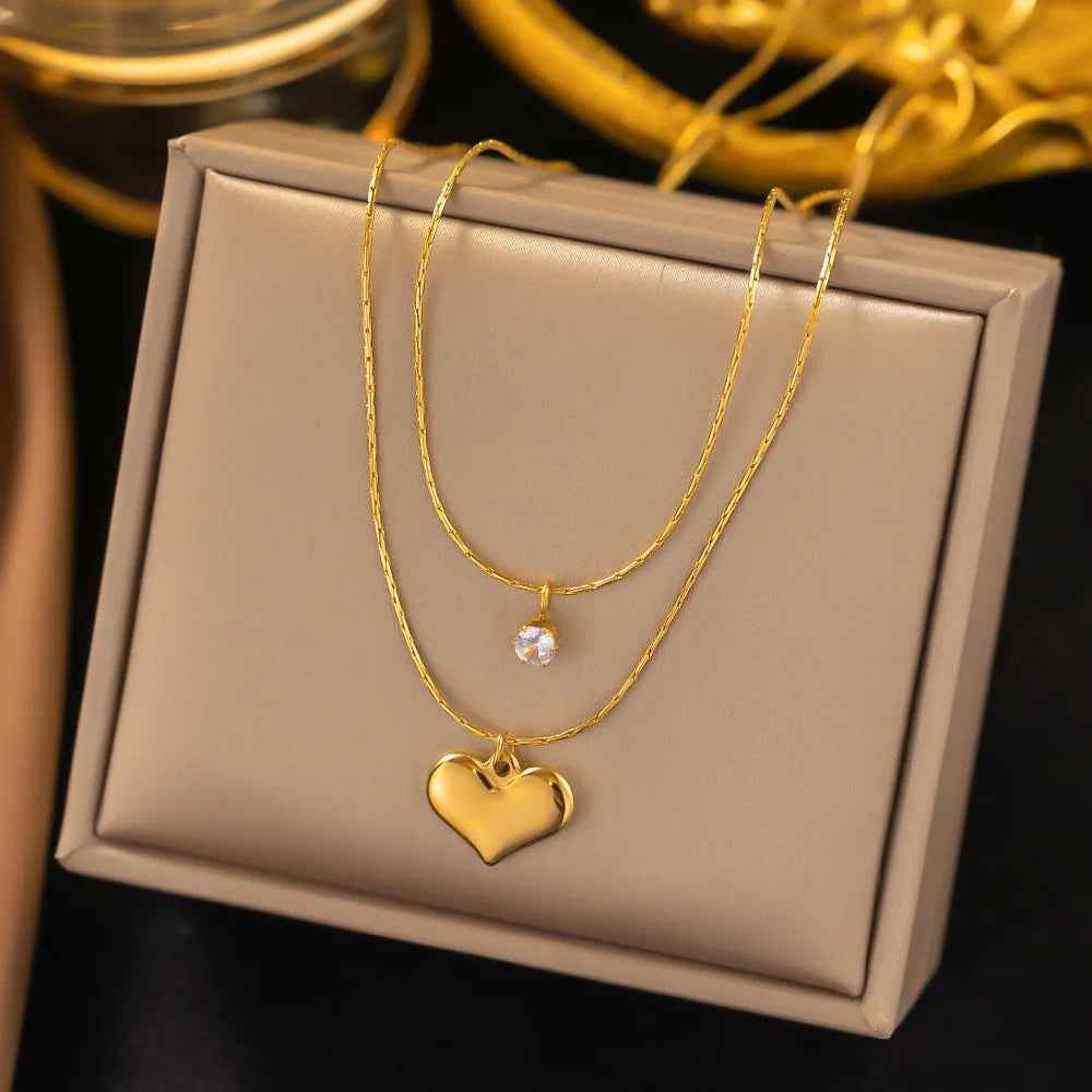 Nova Bliss Heart Necklace - RIYOVA Jewelry