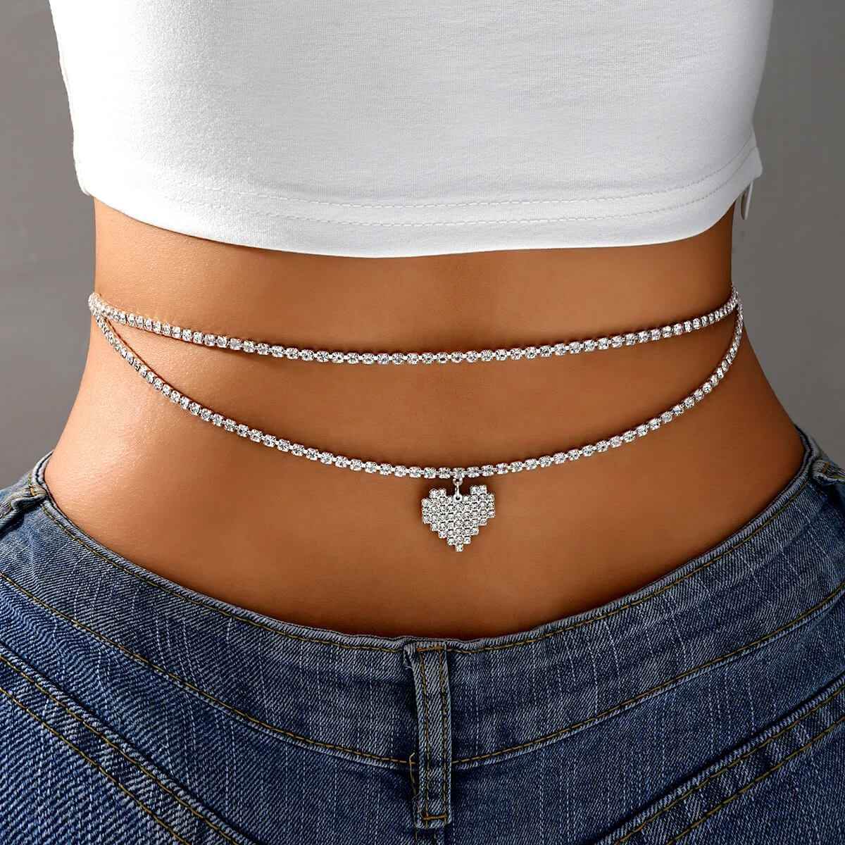 Mira Zircon Waist Chain - RIYOVA Jewelry