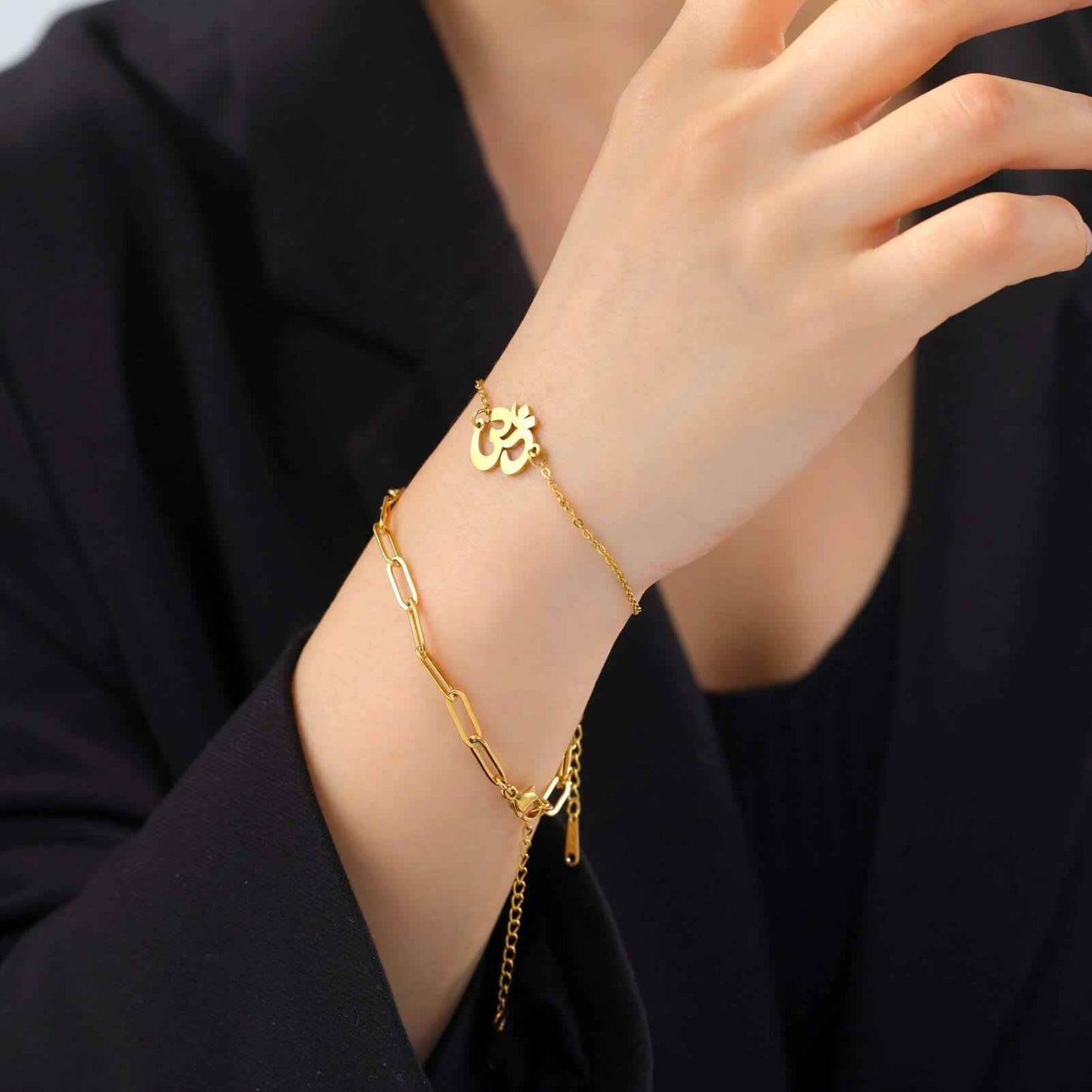 Pure Aura Om Bracelet - RIYOVA Jewelry