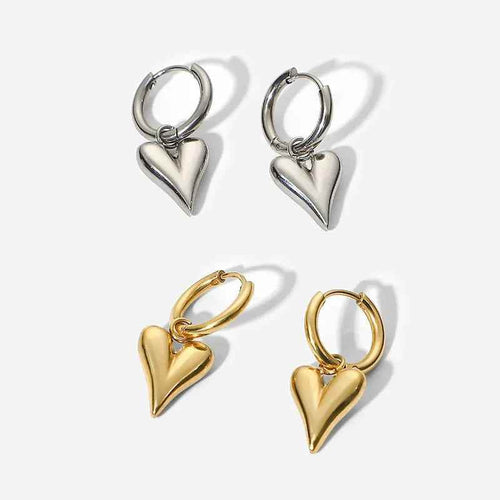 Chic Heart Hoop Earrings - RIYOVA Jewelry