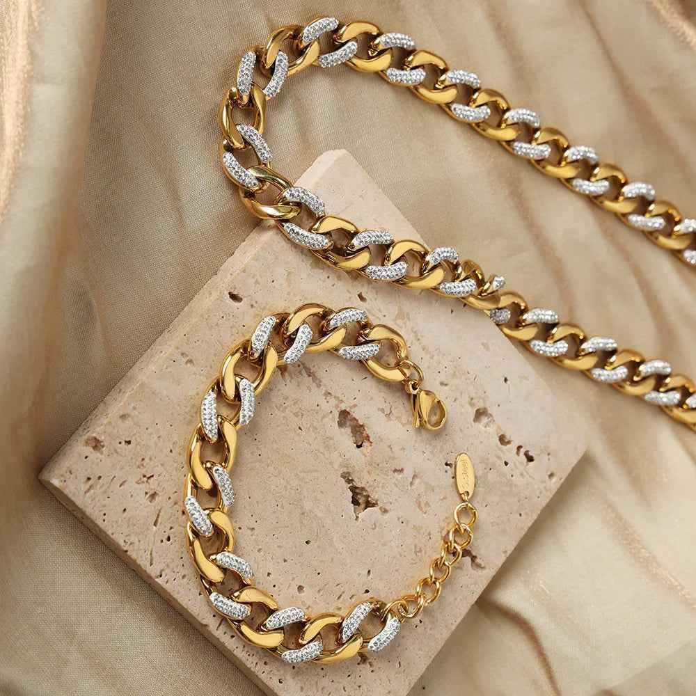 Anica Cuban Chain Bracelet - RIYOVA Jewelry