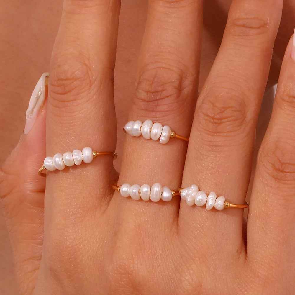 Nerina Pearl Ring - RIYOVA Jewelry