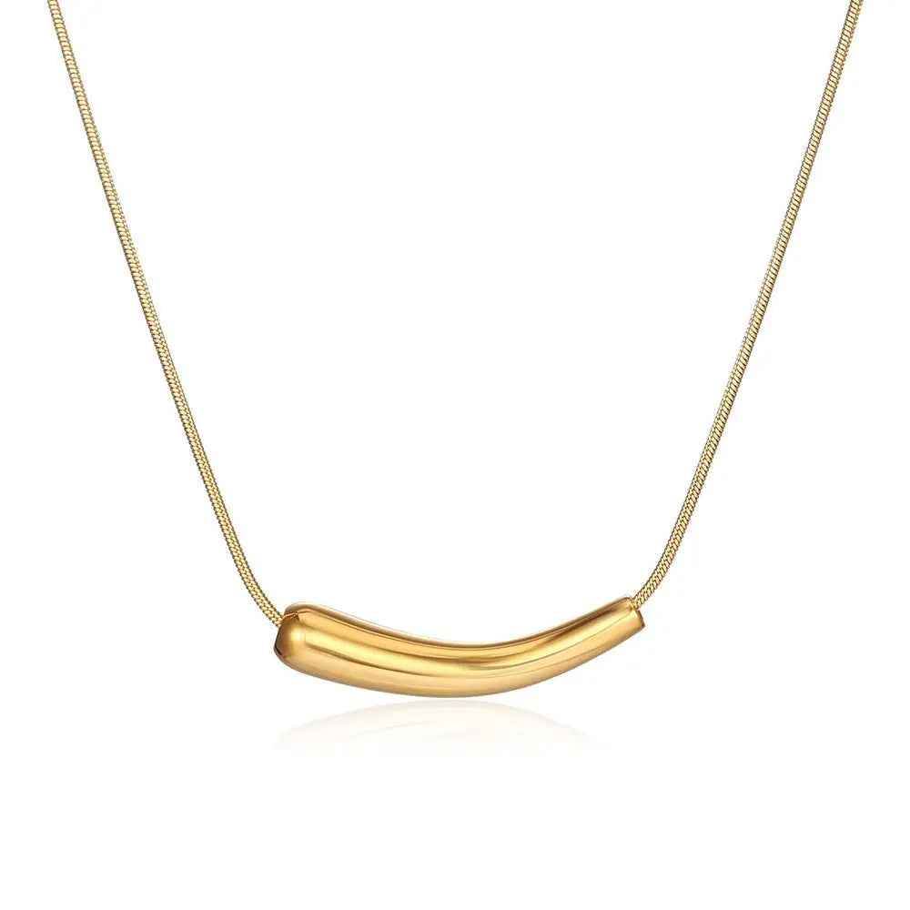 Halo Curve Necklace - RIYOVA Jewelry