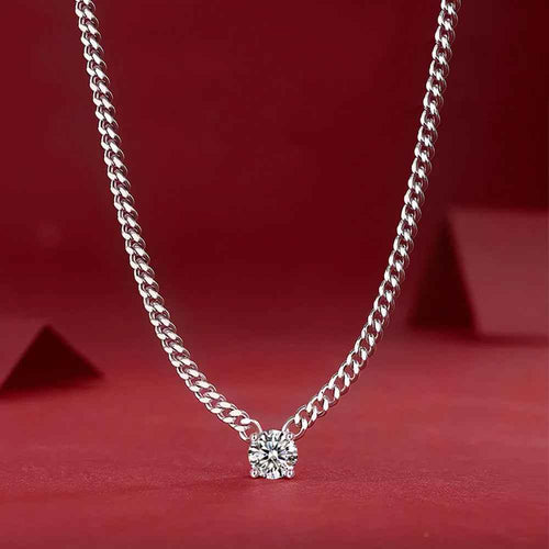 Flora Moissanite Cuban Necklace - RIYOVA Jewelry