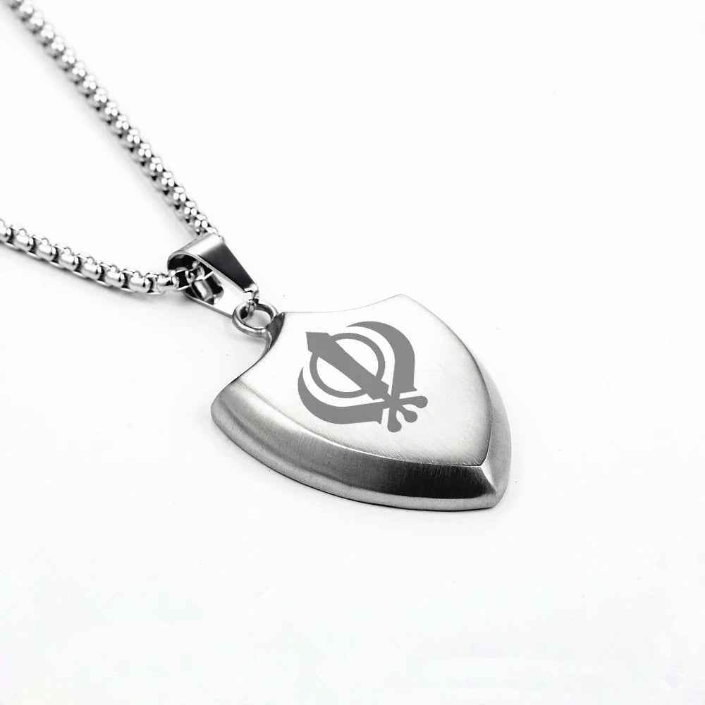 Khanda Shield Pendant - RIYOVA Jewelry