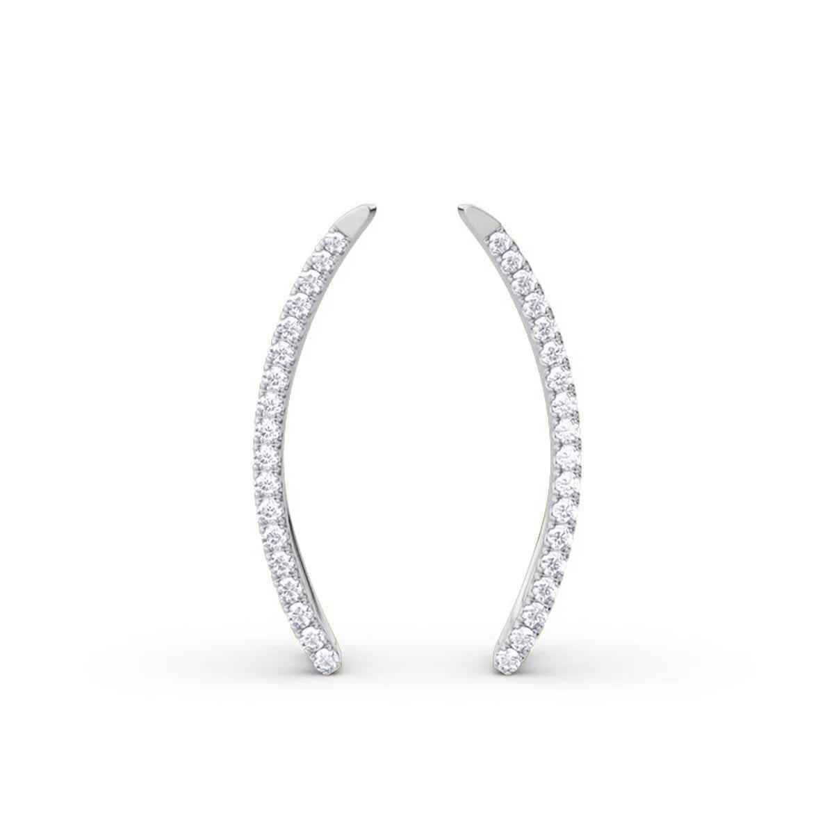 Crescia Moissanite Ear Cuffs - RIYOVA Jewelry