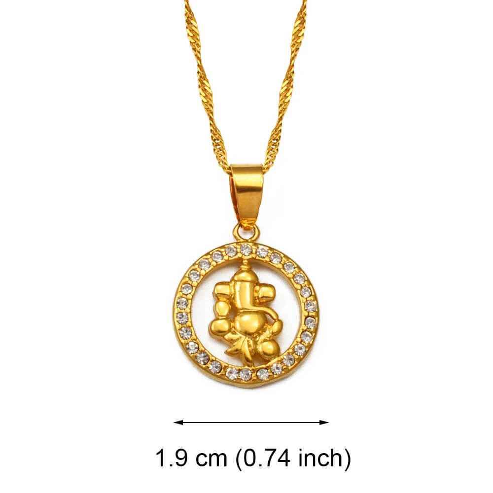 Vighnaharta Ganesha Pendant Necklace - RIYOVA Jewelry