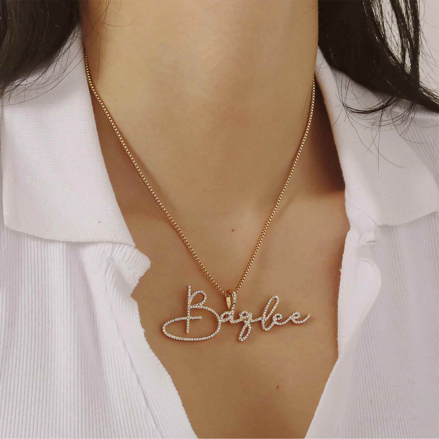 Rhea Radiance Custom Name Necklace - RIYOVA Jewelry