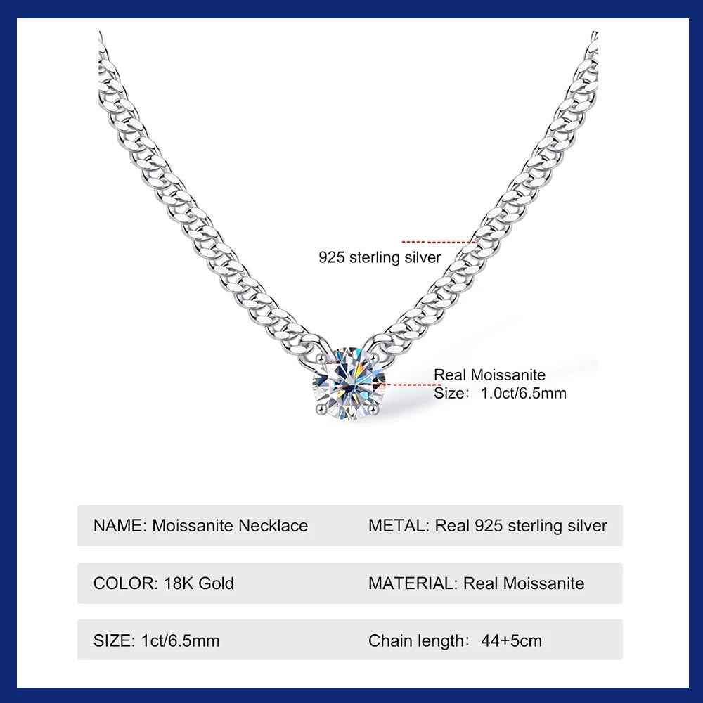 Flora Moissanite Cuban Necklace - RIYOVA Jewelry
