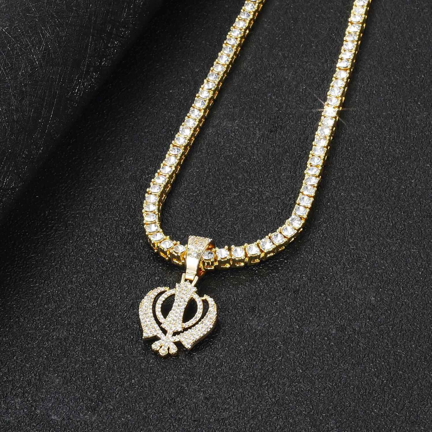 Radiance Khanda Zirconia Necklace - RIYOVA Jewelry