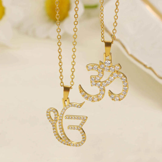 Duality 3D Ek Onkar Om Unity Necklace - RIYOVA Jewelry