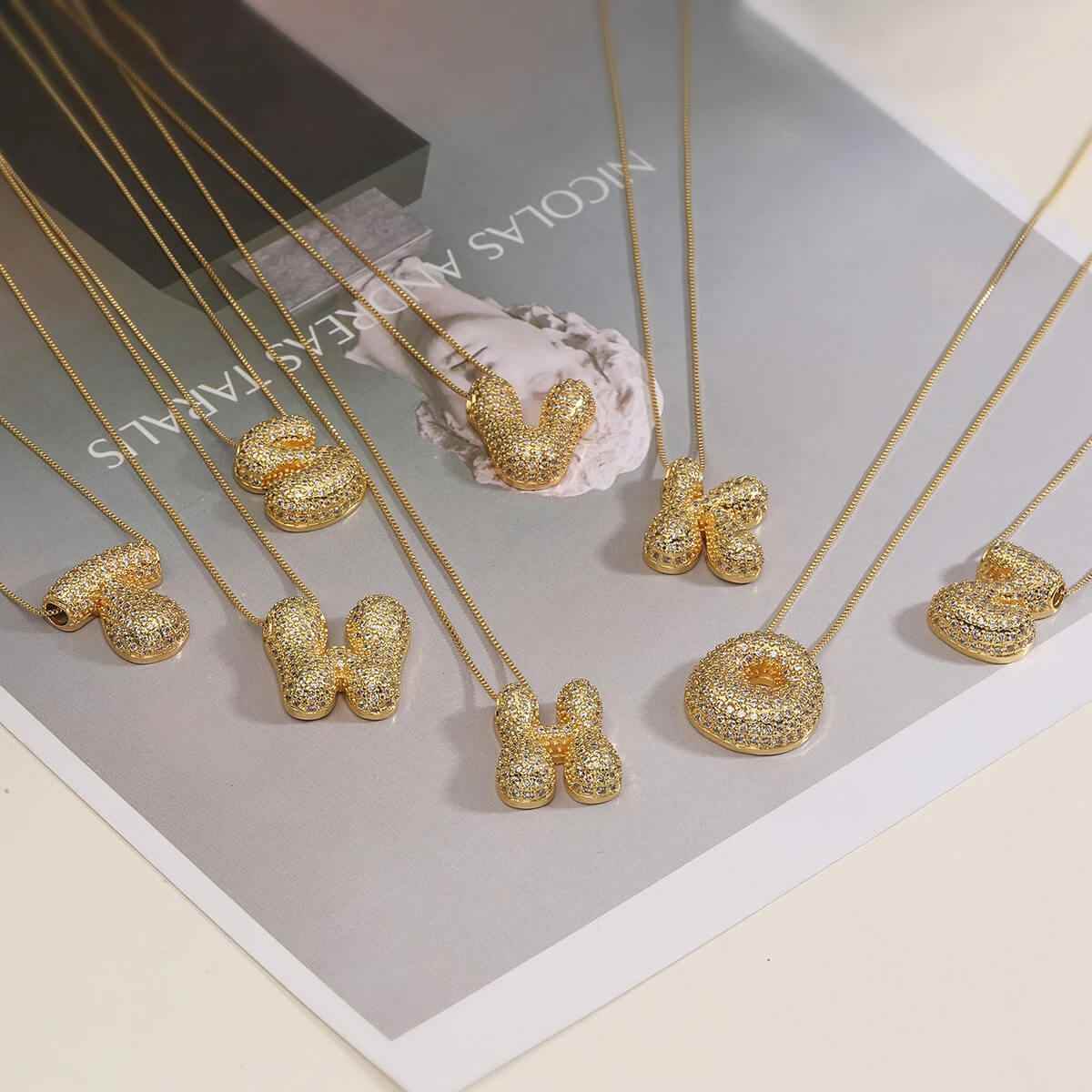 Sia Sparkling Initial Necklace - RIYOVA Jewelry