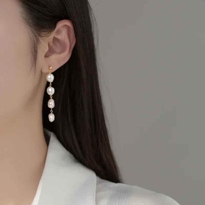 Lulu Pearl Earrings - RIYOVA Jewelry