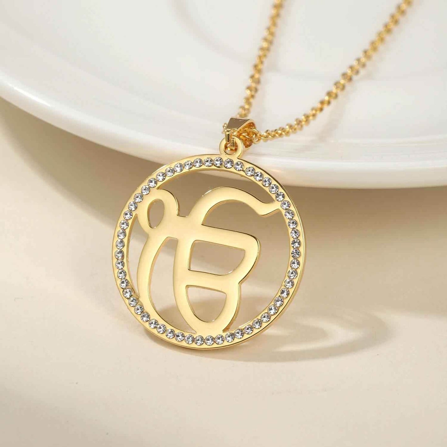Onkar Radiance Zirconia Necklace - RIYOVA Jewelry