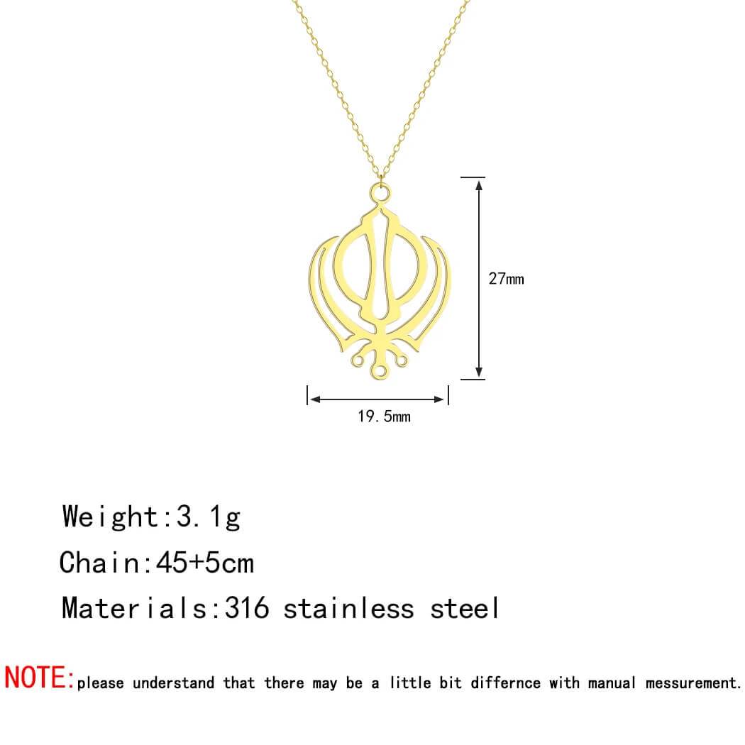 Khanda Shakti Necklace - RIYOVA Jewelry