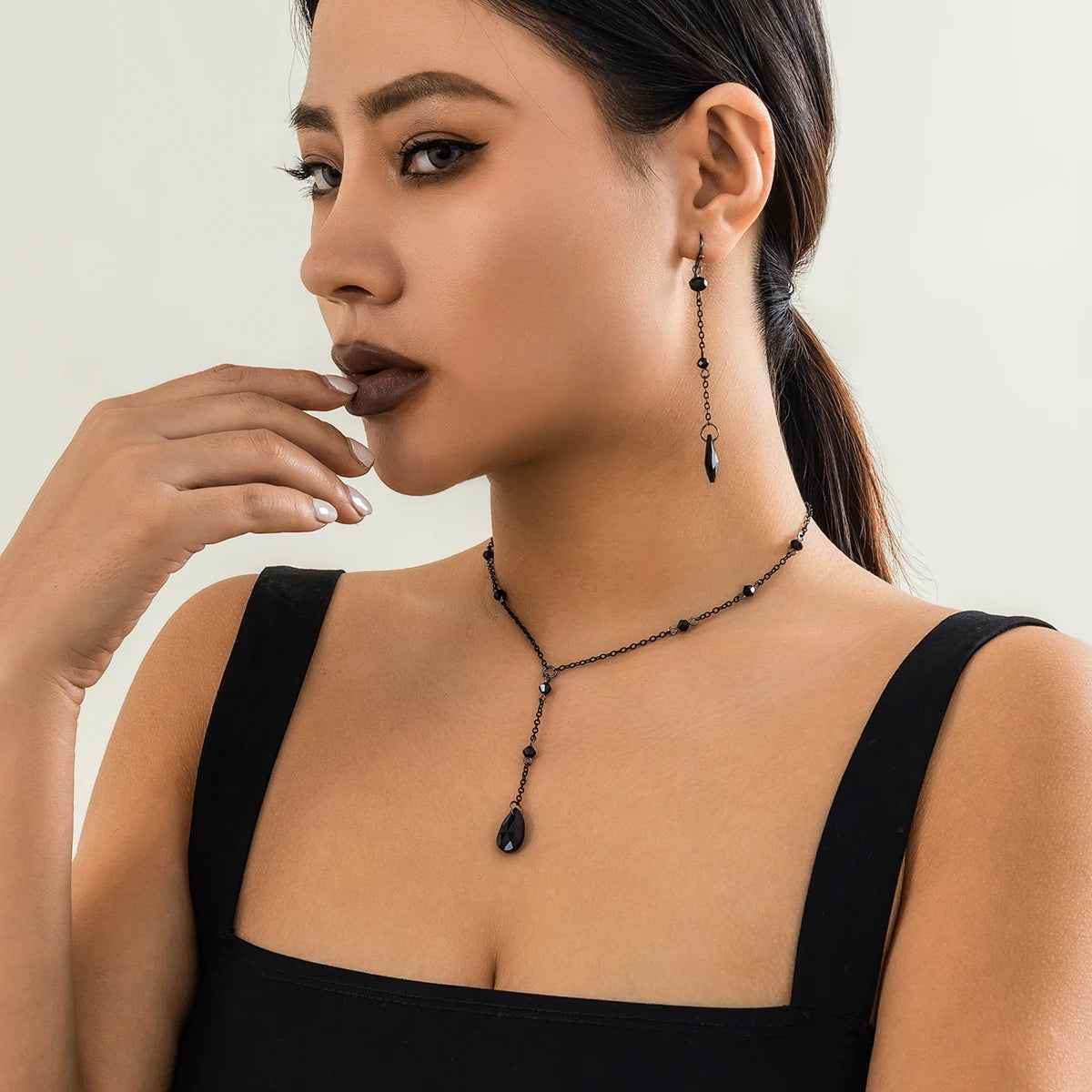 Gotham Jewelry Set - Black Edition - RIYOVA Jewelry