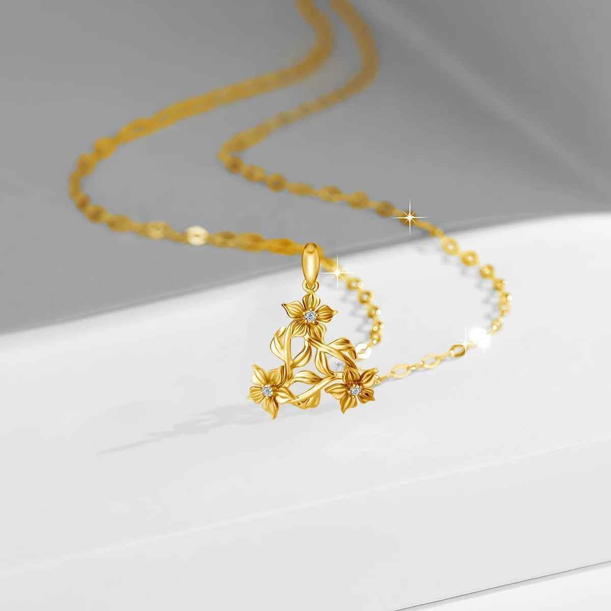 Zinnia Zirconia Necklace - RIYOVA Jewelry