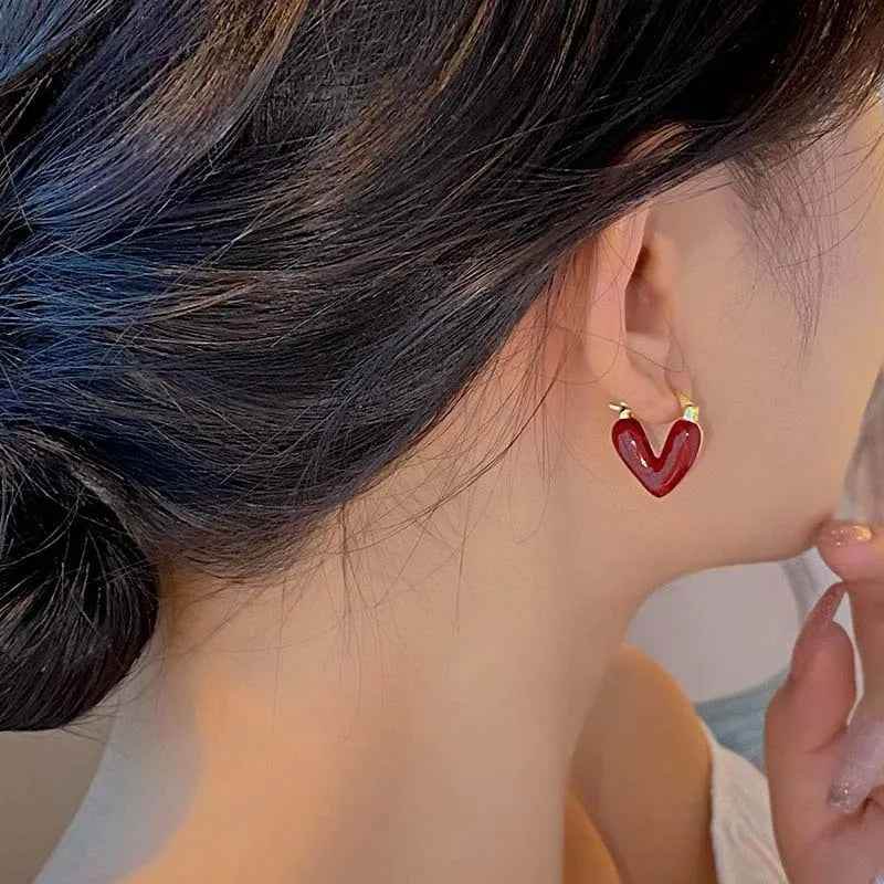 Antique Love Hearts Hoops - RIYOVA Jewelry