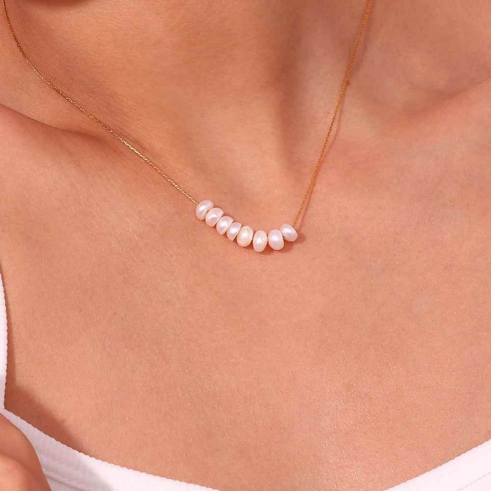 Zaria Pearl Necklace - RIYOVA Jewelry