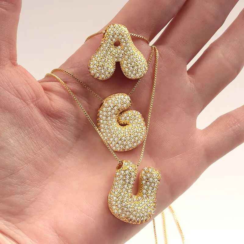 Sia Sparkling Initial Necklace - RIYOVA Jewelry