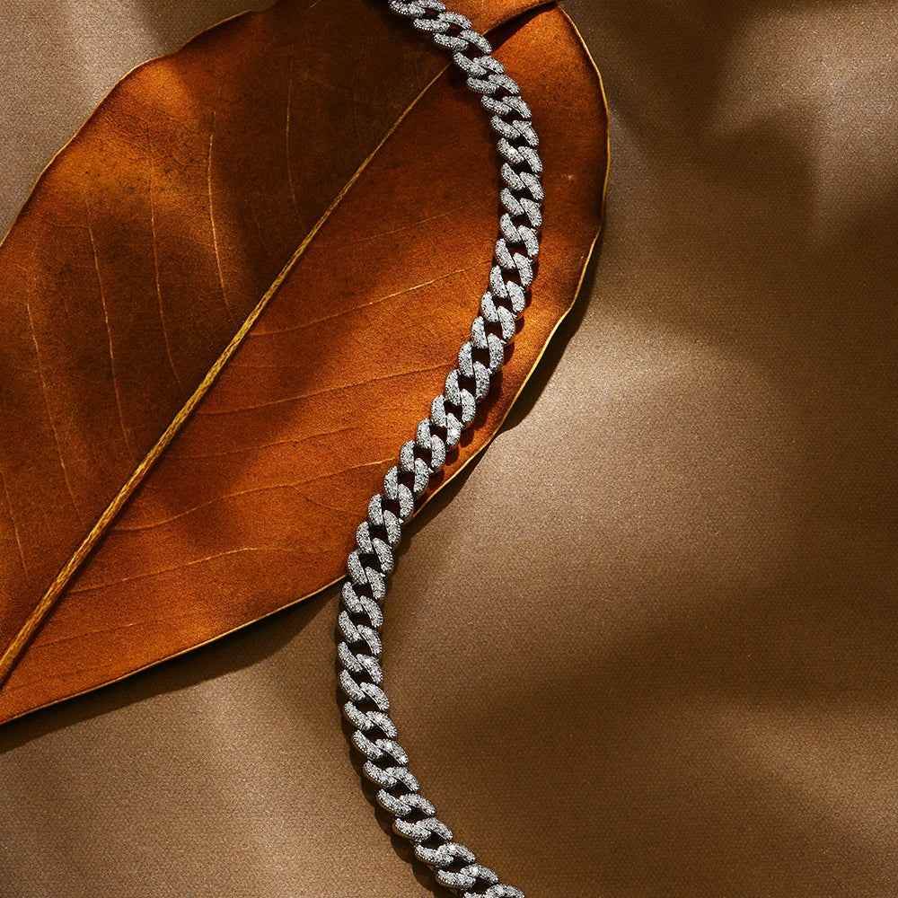 Monika Moissanite Cuba Bracelet - RIYOVA Jewelry