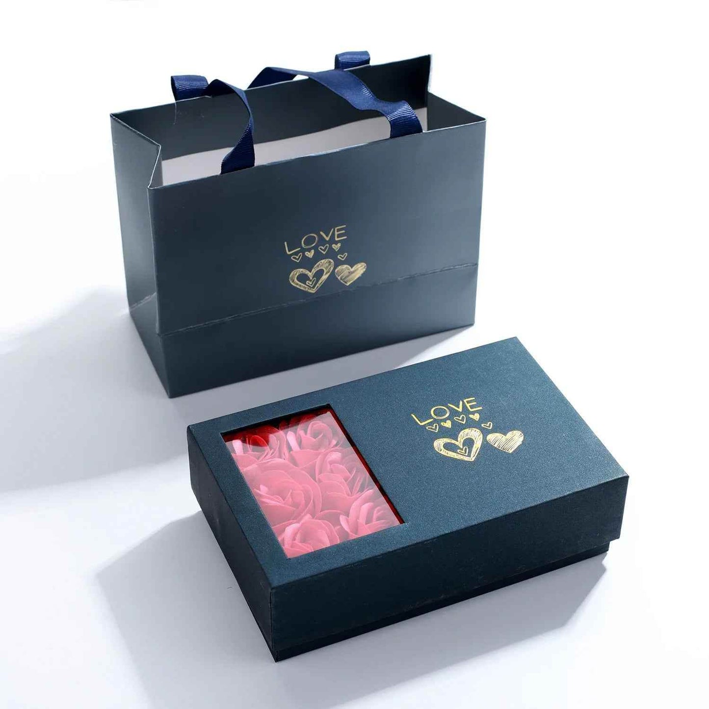 RIYOVA Eternal Rose Box with leaf Grass Heart Necklace - RIYOVA Jewelry