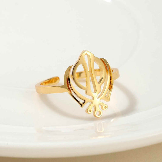 Soul Divine Khanda Ring - RIYOVA Jewelry