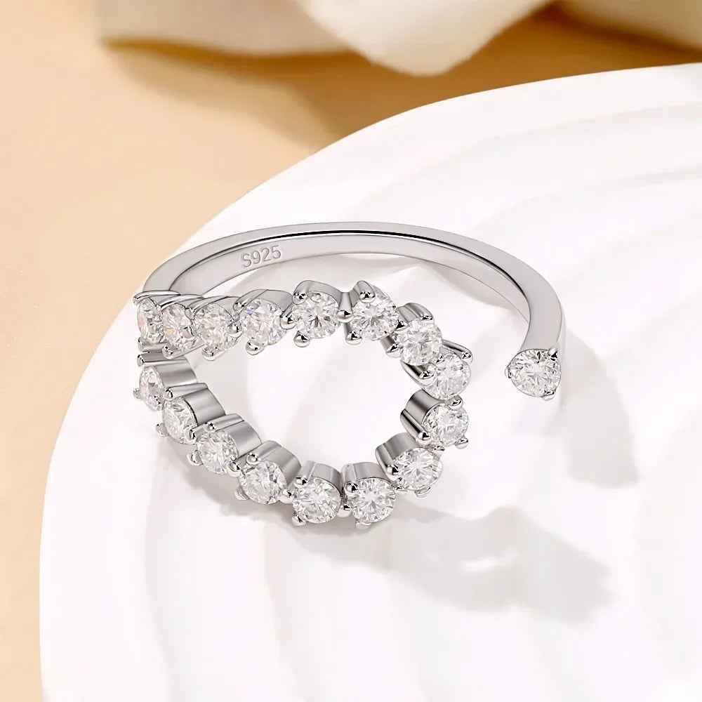 Halo Moissanite Ring - RIYOVA Jewelry