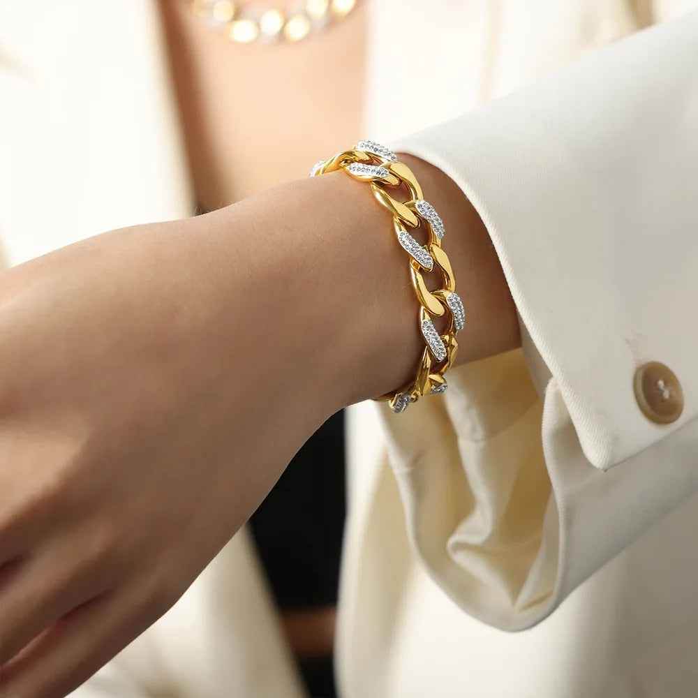 Anica Cuban Chain Bracelet - RIYOVA Jewelry