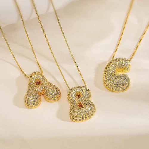 Sia Sparkling Initial Necklace - RIYOVA Jewelry