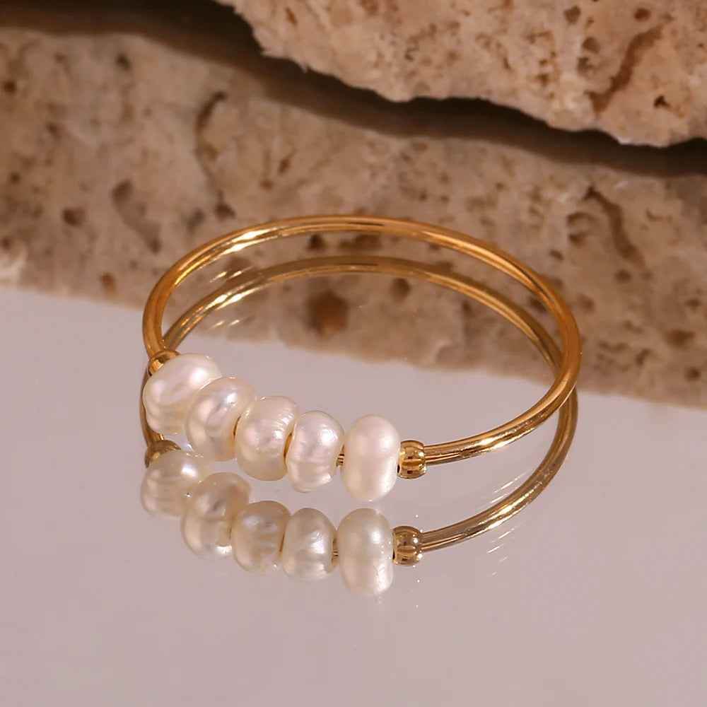 Nerina Pearl Ring - RIYOVA Jewelry