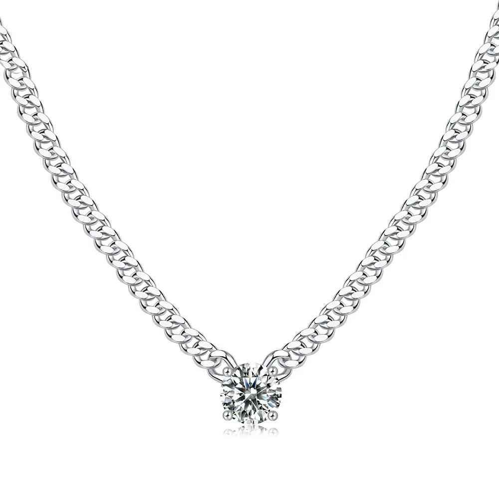 Flora Moissanite Cuban Necklace - RIYOVA Jewelry