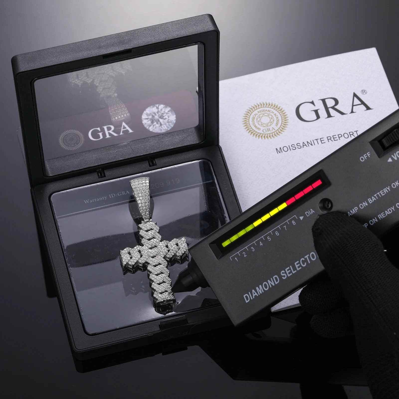 925 Iced Out Hip Hop Criss Pendant - RIYOVA Jewelry