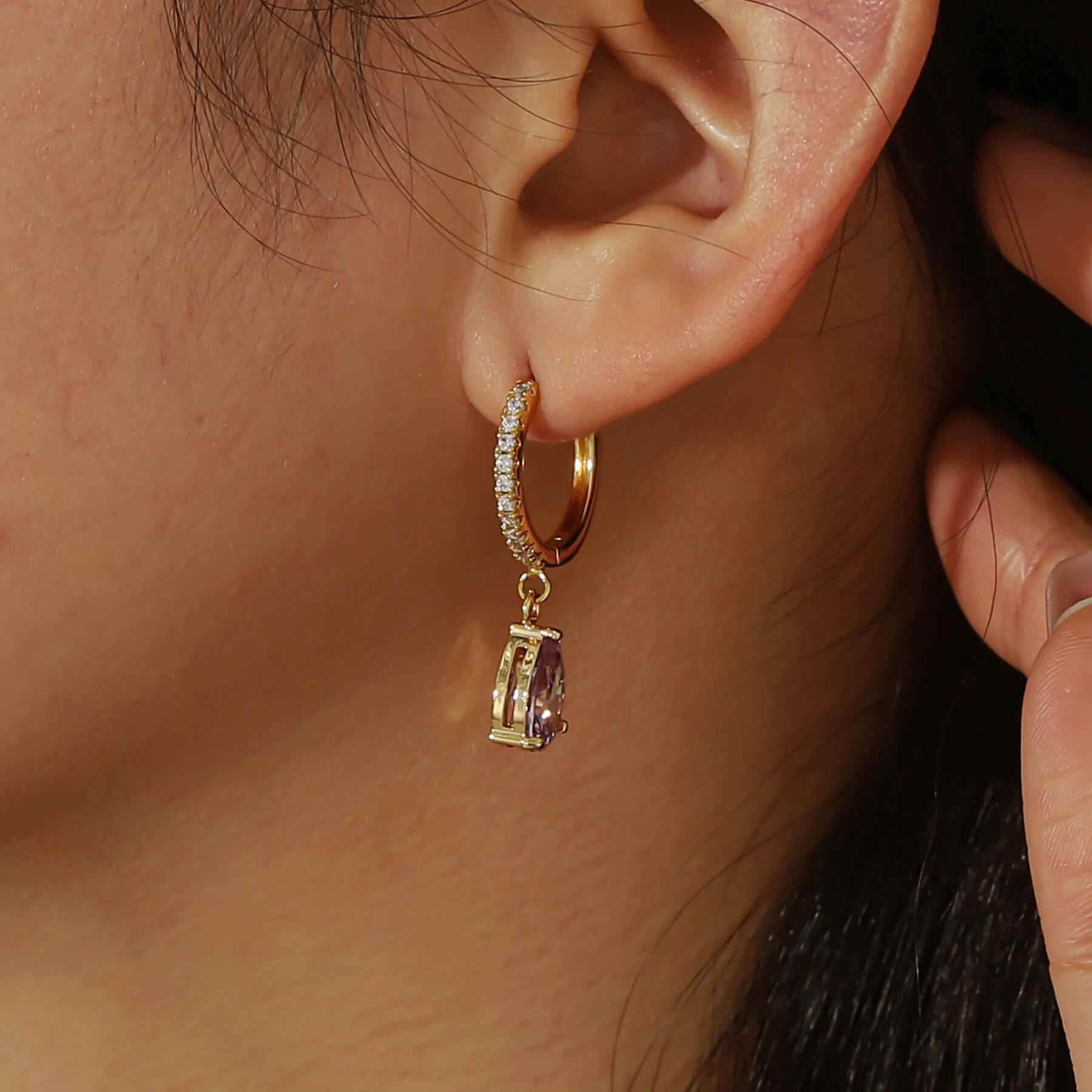 RIYOVA Birthstone Drop Earrings - RIYOVA Jewelry