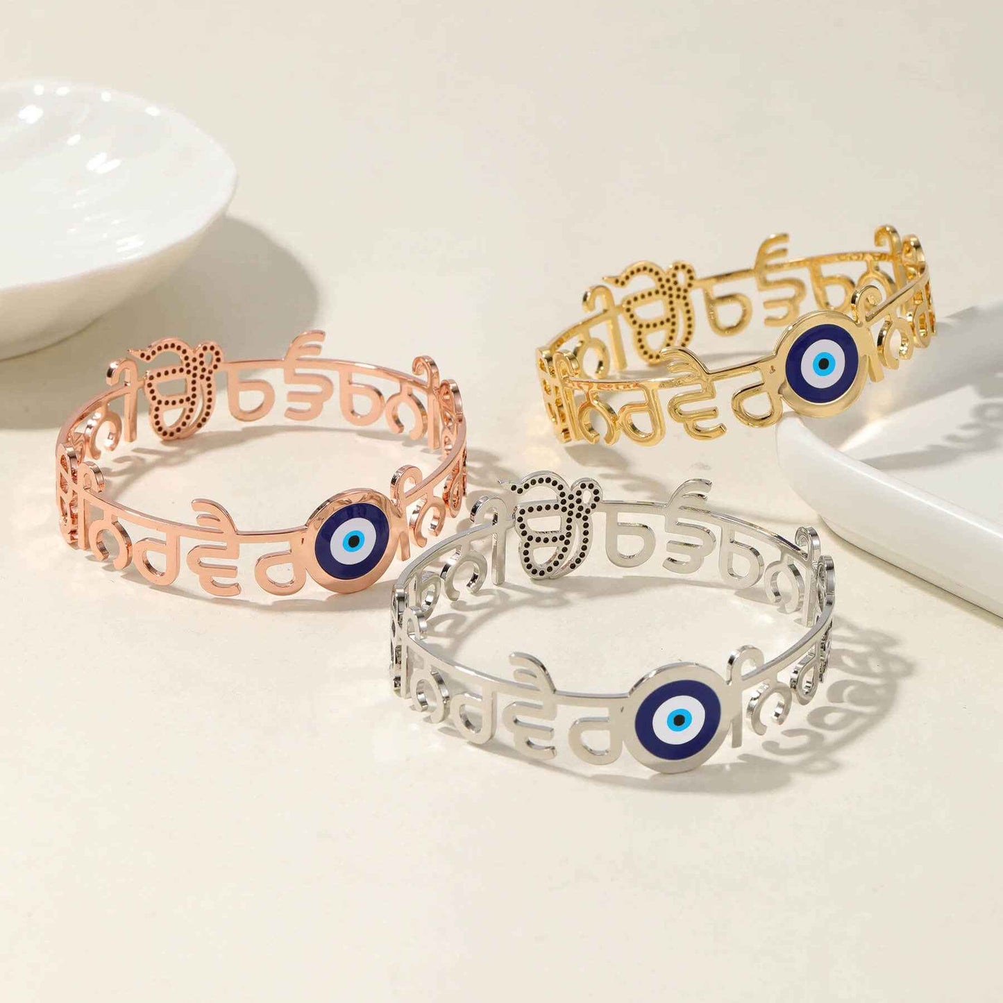 Ek Onkar Evil Eye Bracelet Silver Plated