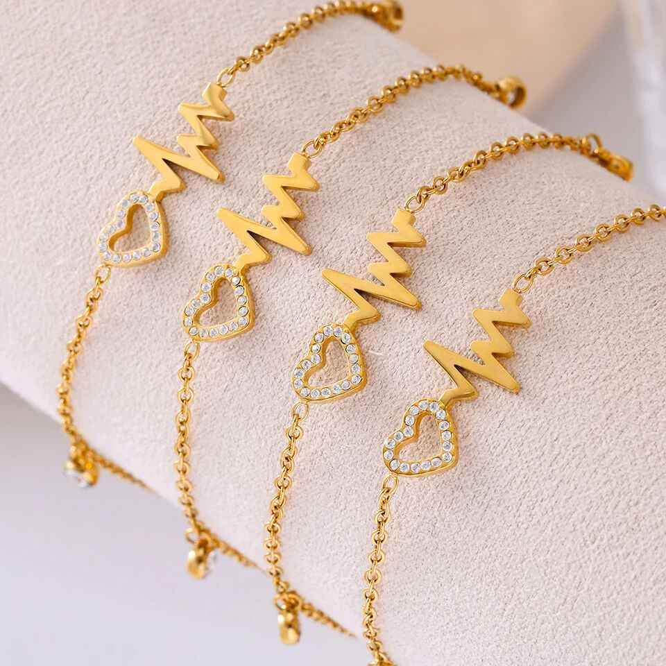 Amora Heart Anklets - RIYOVA Jewelry