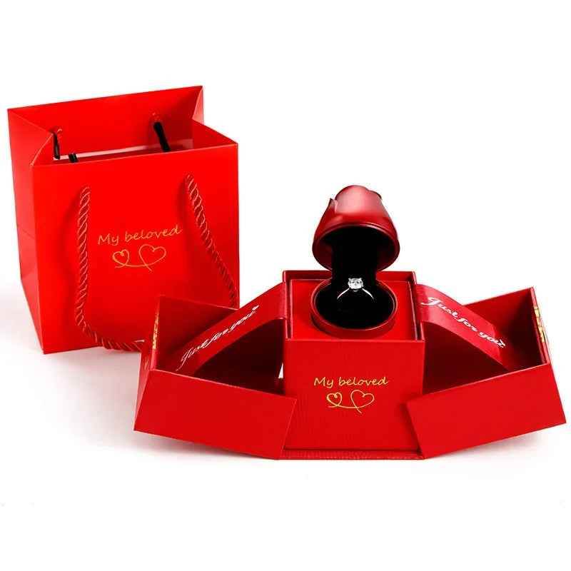 RIYOVA Creative Liftable Rose Jewelry Box - RIYOVA Jewelry