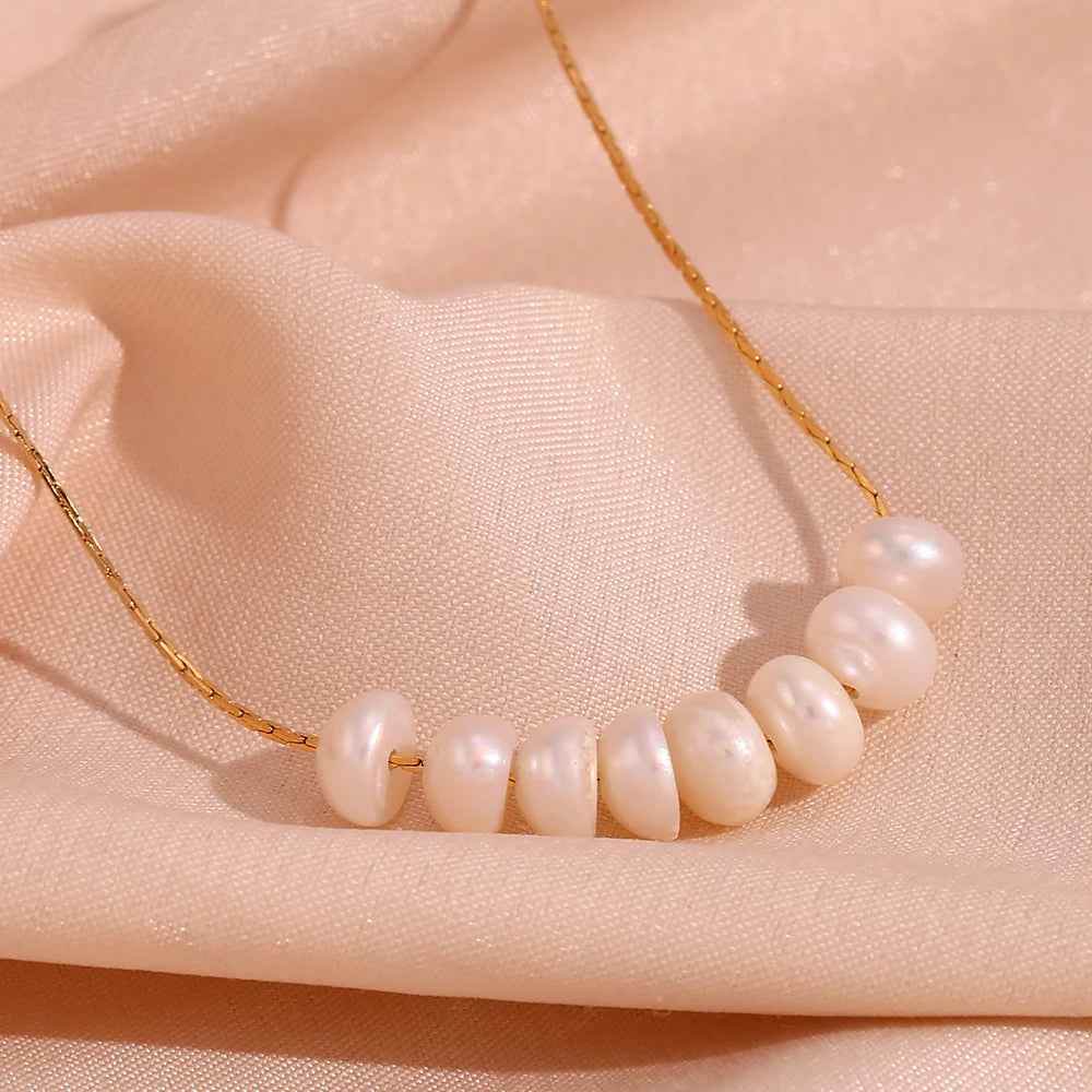 Zaria Pearl Necklace - RIYOVA Jewelry