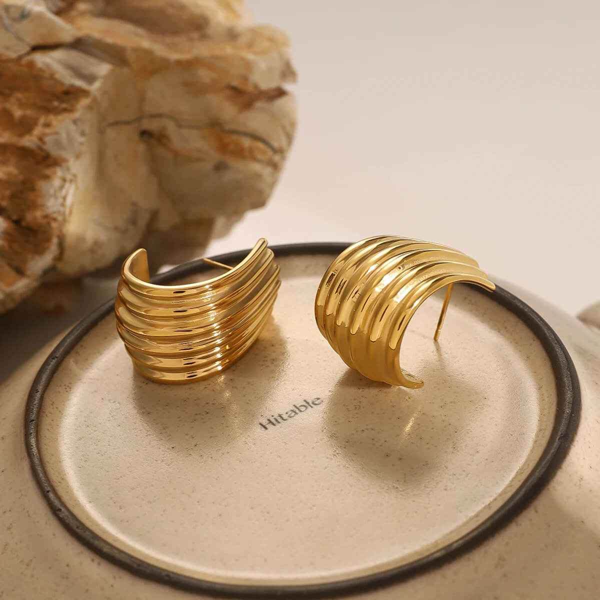 Clara Arc Earrings - RIYOVA Jewelry