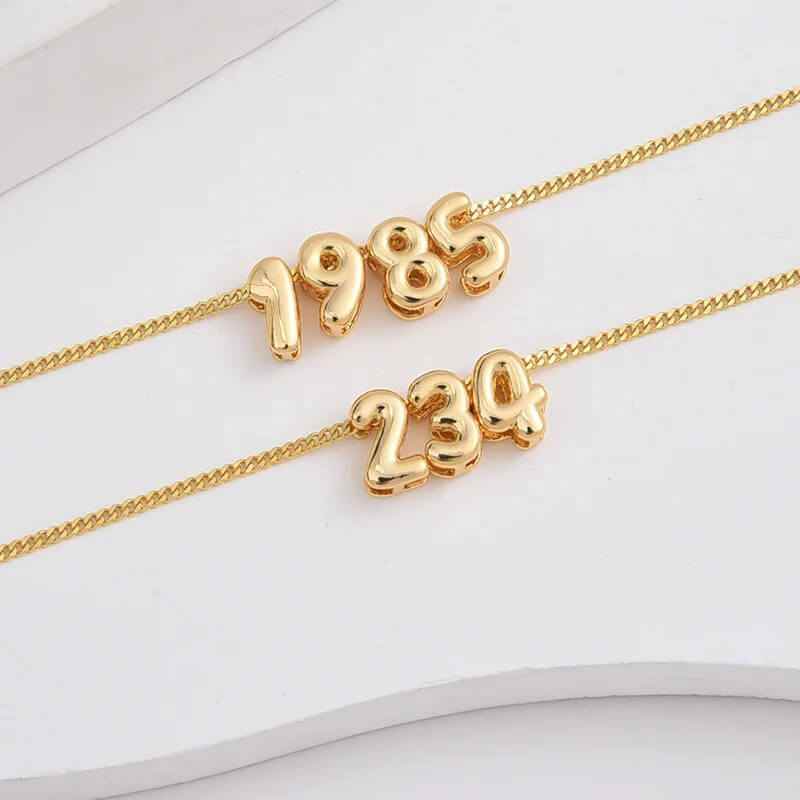 Custom Bubble Letter Name Necklace - RIYOVA Jewelry