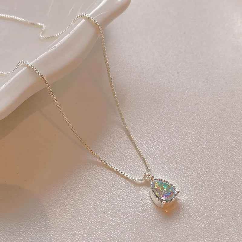 Tear Drop Zircon Necklace - RIYOVA Jewelry